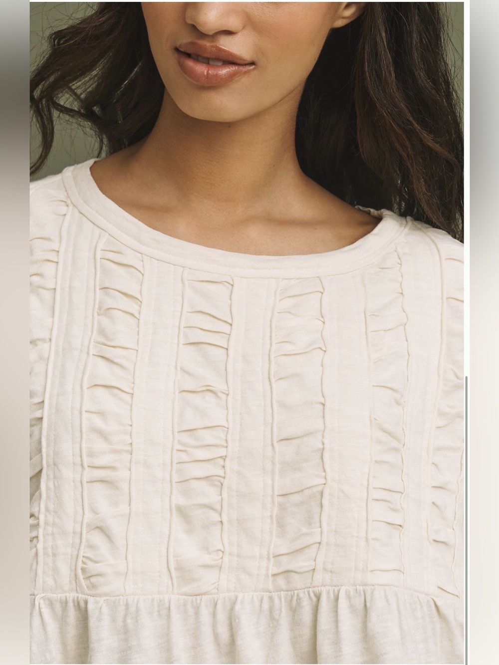 NWT Pilcro Textured Babydoll Top, size M - Picture 4 of 4